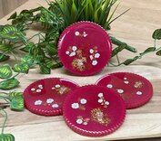 Set Round Ribble coasters 4st. Golden Owl