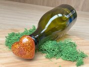 Epoxy fleskurk Heart of glitter