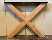 Eiken-Eettafelpoot X (80x80)