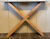 Eiken-Eettafelpoot X (100x40)